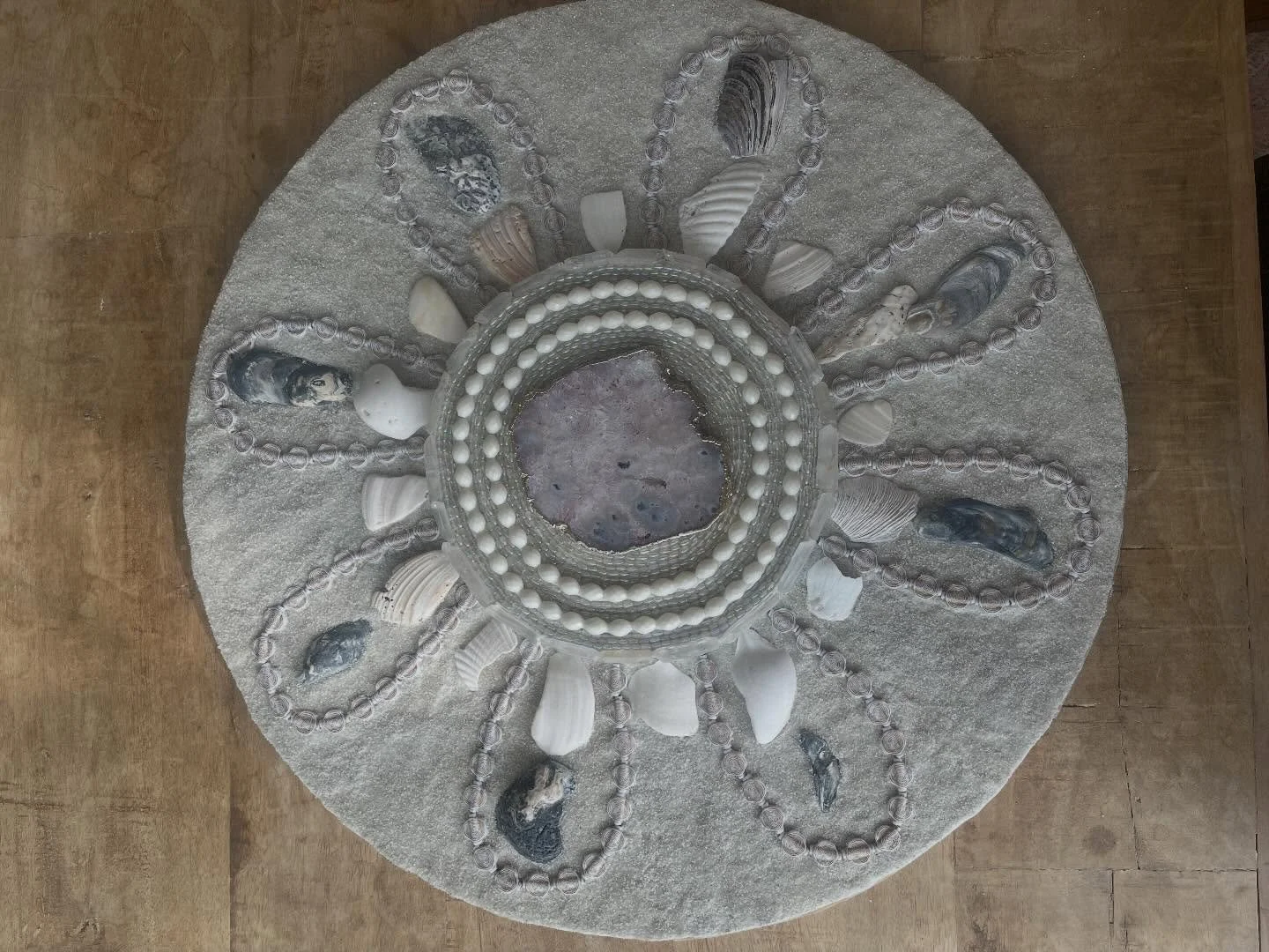 This sweet little project was years in the making.

From the days I spent collecting shells on the beach to the quiet hours pressing each one into place.

I love allowing a vision to come into form.
And if I&rsquo;m honest, I often love to quit befor