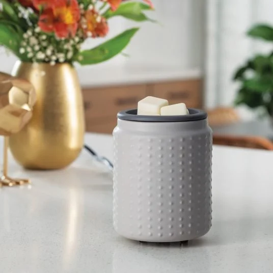 Midsize Gray Hobnail Flip Dish Wax Warmer