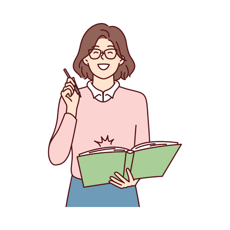 Higher education character illustration