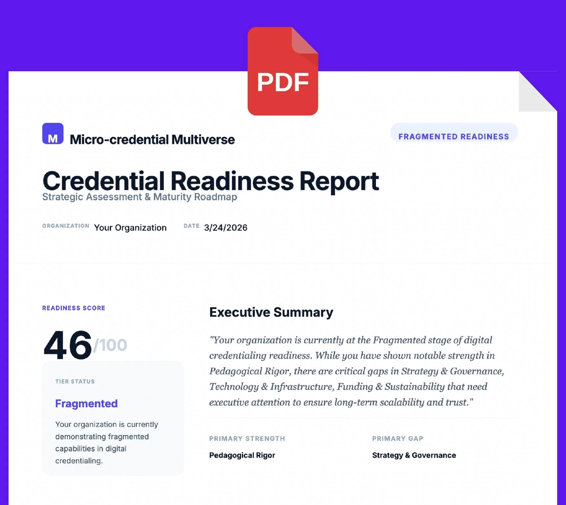 Generate CRI Assessment Reports with a click!