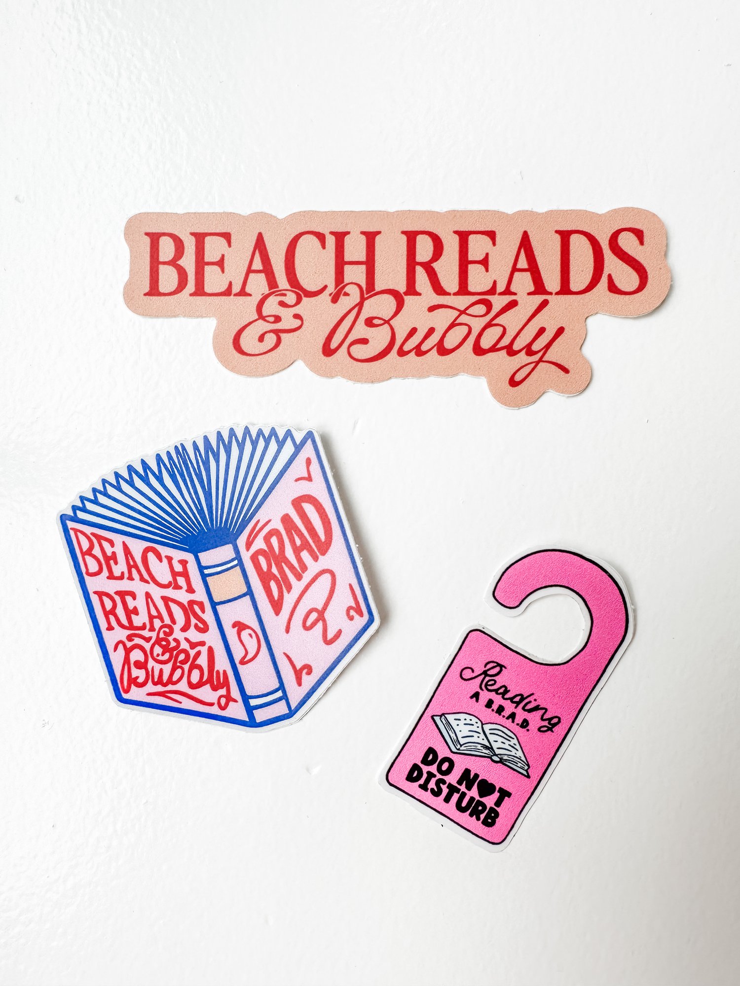 Kindle Sticker 3-Pack — beach reads & bubbly