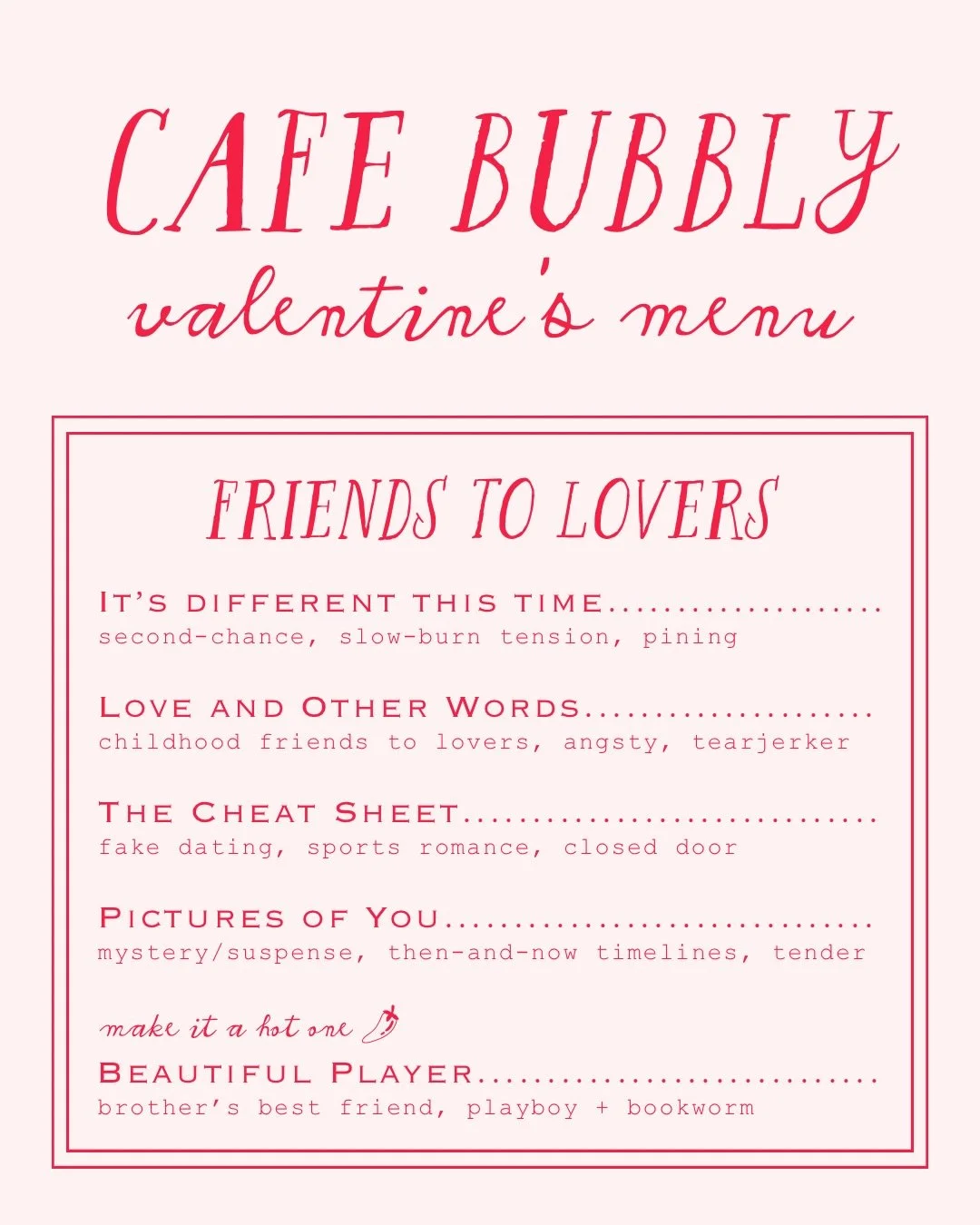In a world of Valentine&rsquo;s Day reservations that are more competitive than the Winter Olympics and extravagant prix fixe menus that leave you starving (just me?), we at Cafe Bubbly are here to satisfy. No reservation required, everything is free