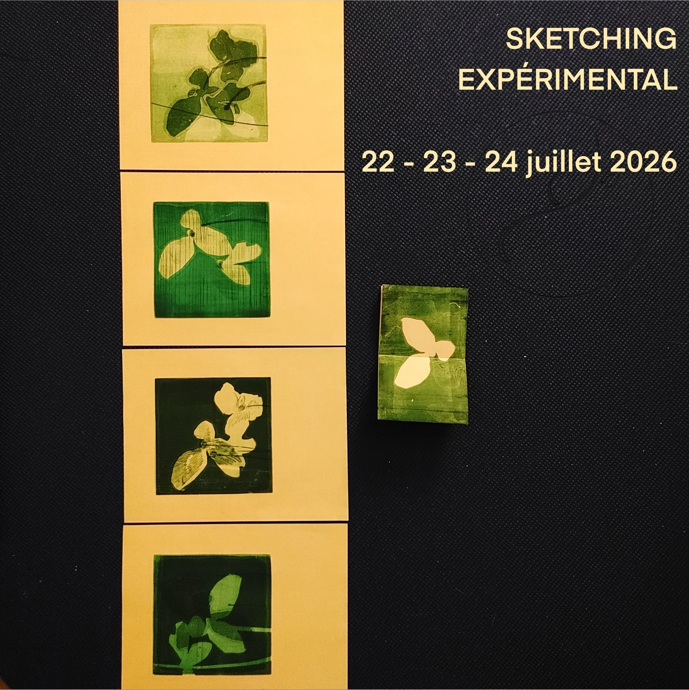 22, 23, 24 juillet 2026 SKETCHING EXPÉRIMENTAL: de l'observation au geste
