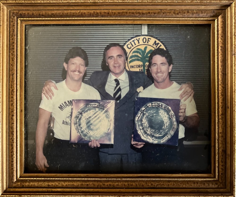 Sgt Joe Rimondi - Sgt Pat Burns Receiving Billys awards for pioneering the wonderful Miami Police Boxing Program
