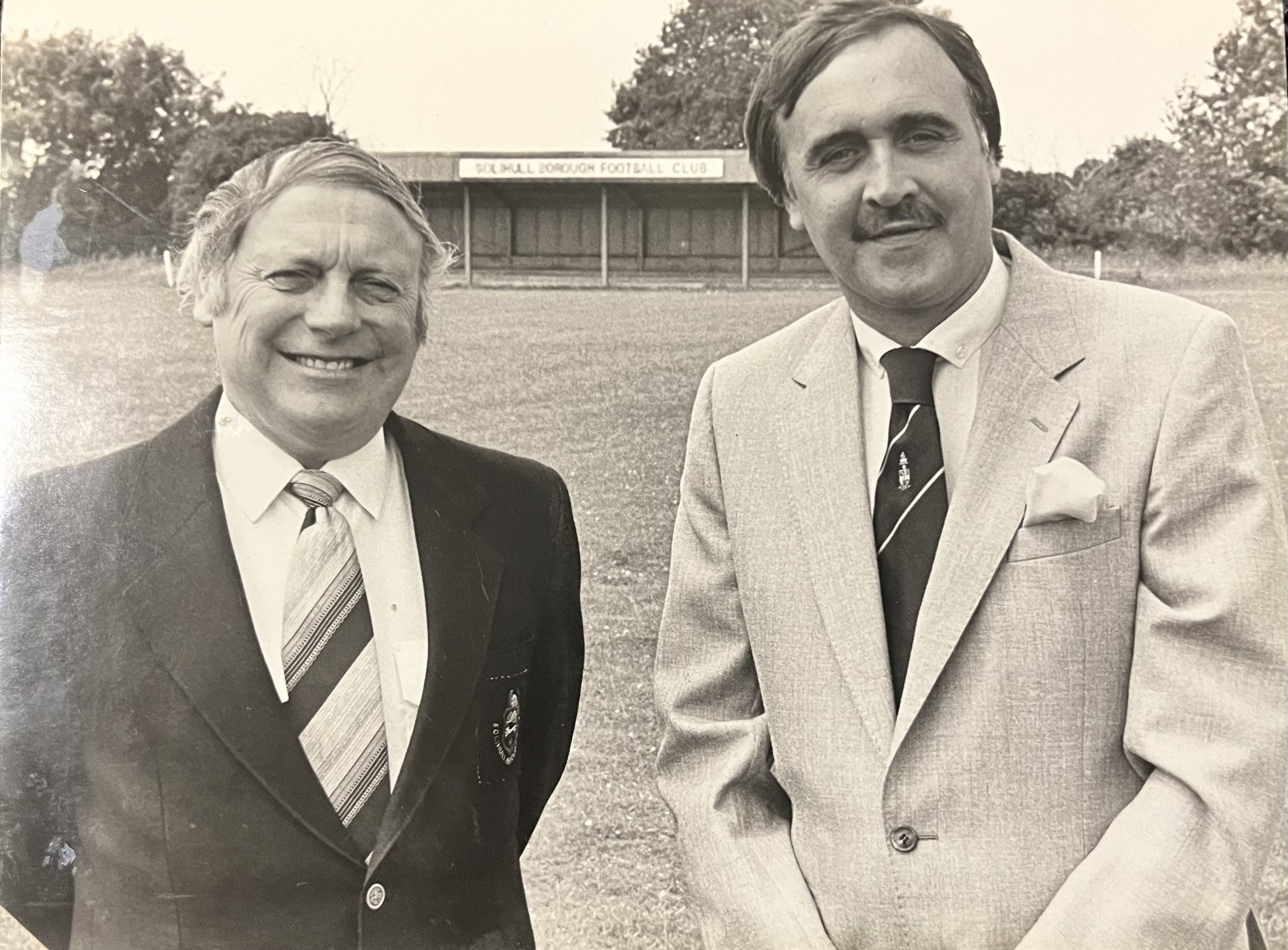 Joe McGorian President Solihull Borough FC and Billy Chairman. 1979-1986