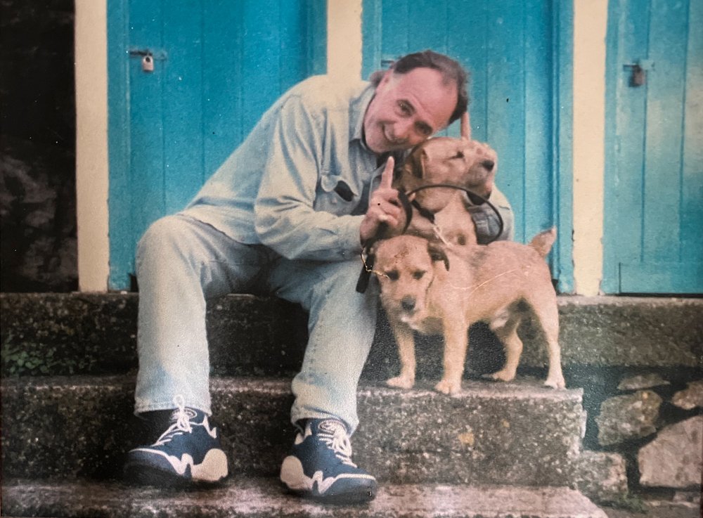 Billy with his babies Nick the Lick and Sutty Jnr