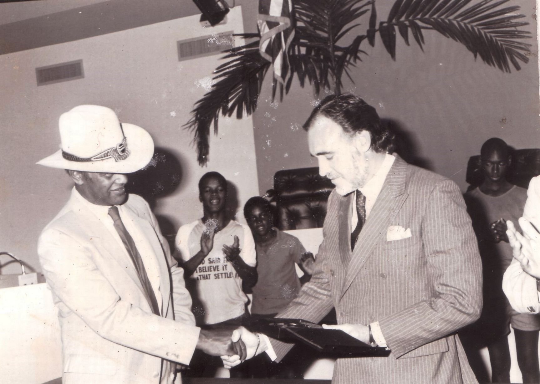 In 1987 Chief Dickson presented Billy Sutton with an award for his outstanding contribution to the work of the Miami Police Department