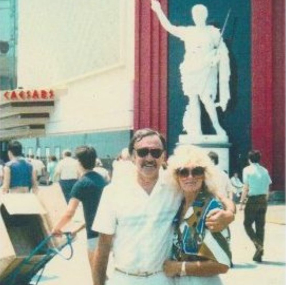 Sutty with his beloved second Wife Val on holiday in Atlantic City, 1985