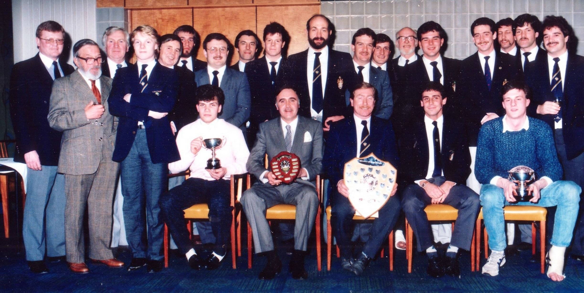 Billy Sutton is sitting second from left of this photo when he was made the Sporting Personality of Solihull in 1986