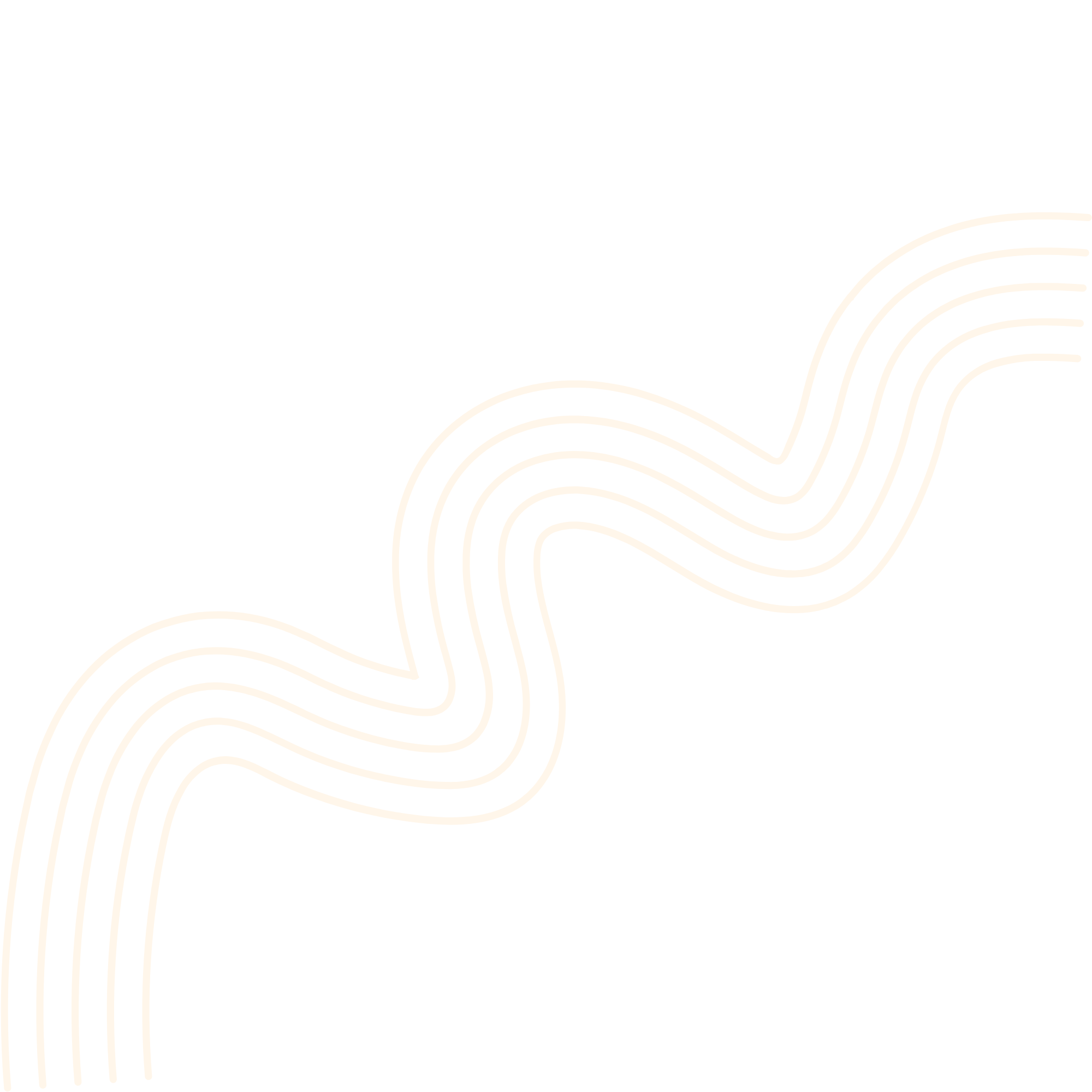 White wavy lines on a black background.