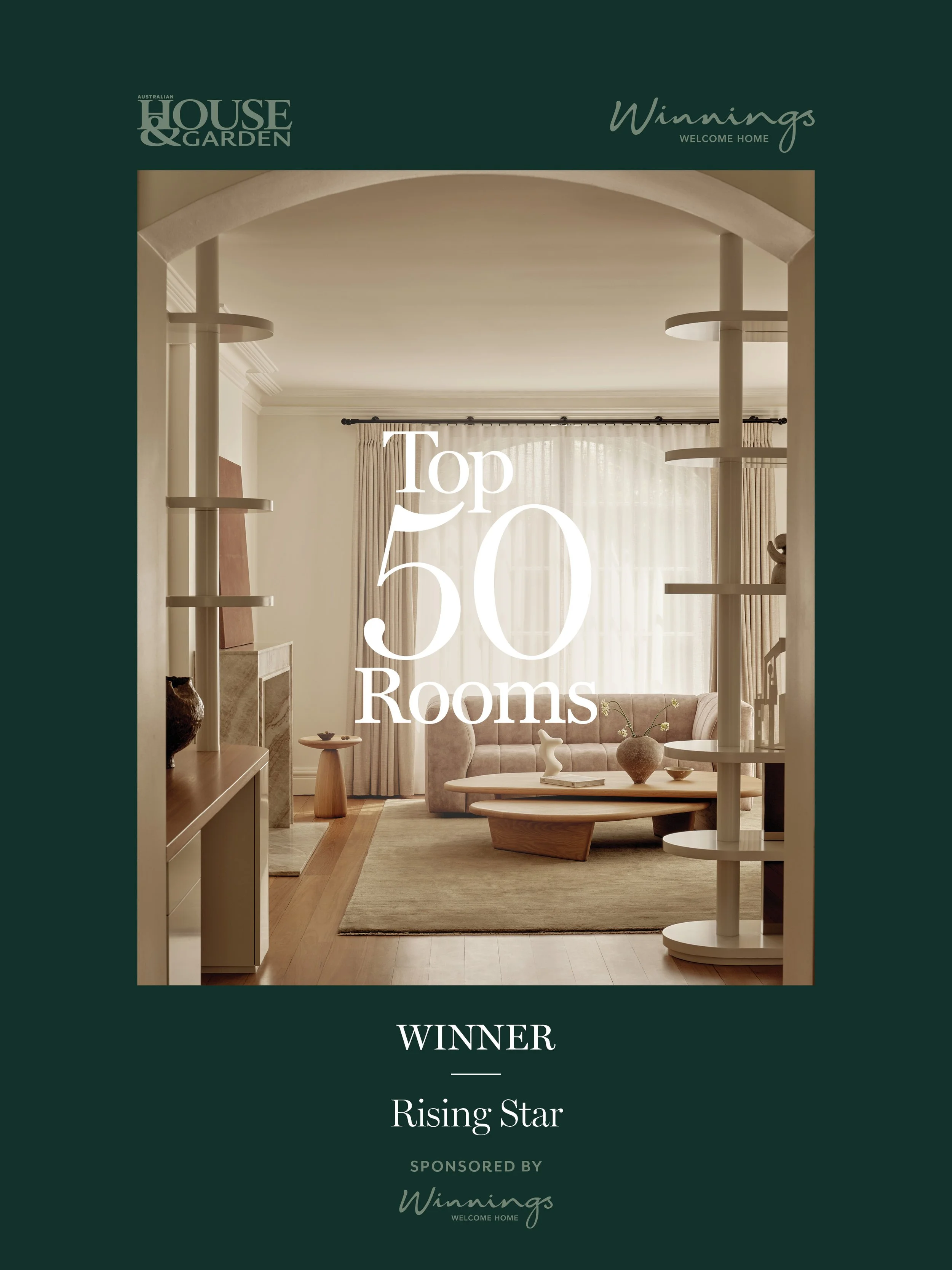 House & Garden, 2025 Top 50 Rooms Awards, Rising Star Winner