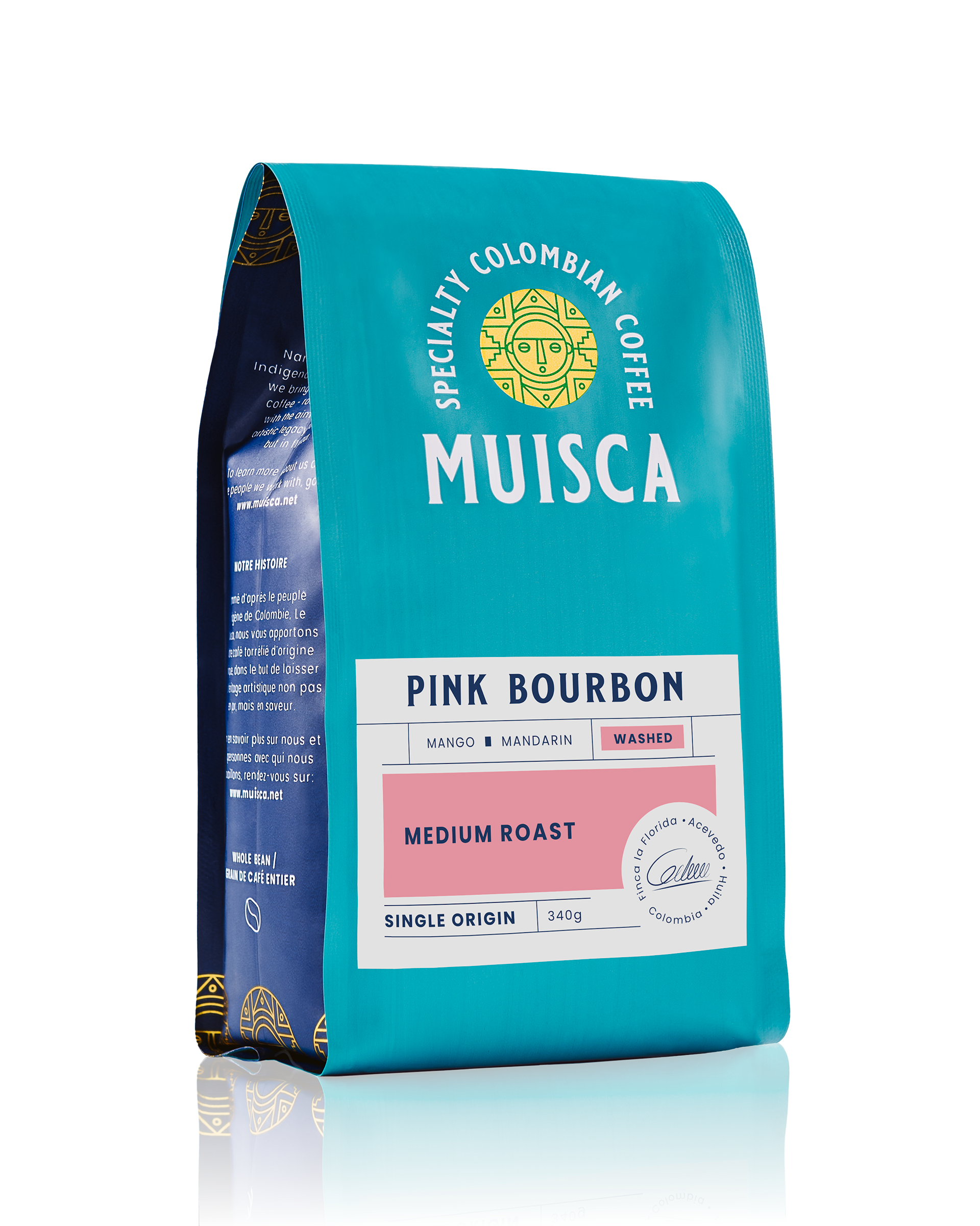 Muisca Specialty Coffee Colombian Coffee Pink Bourbon Washed Medium Roast