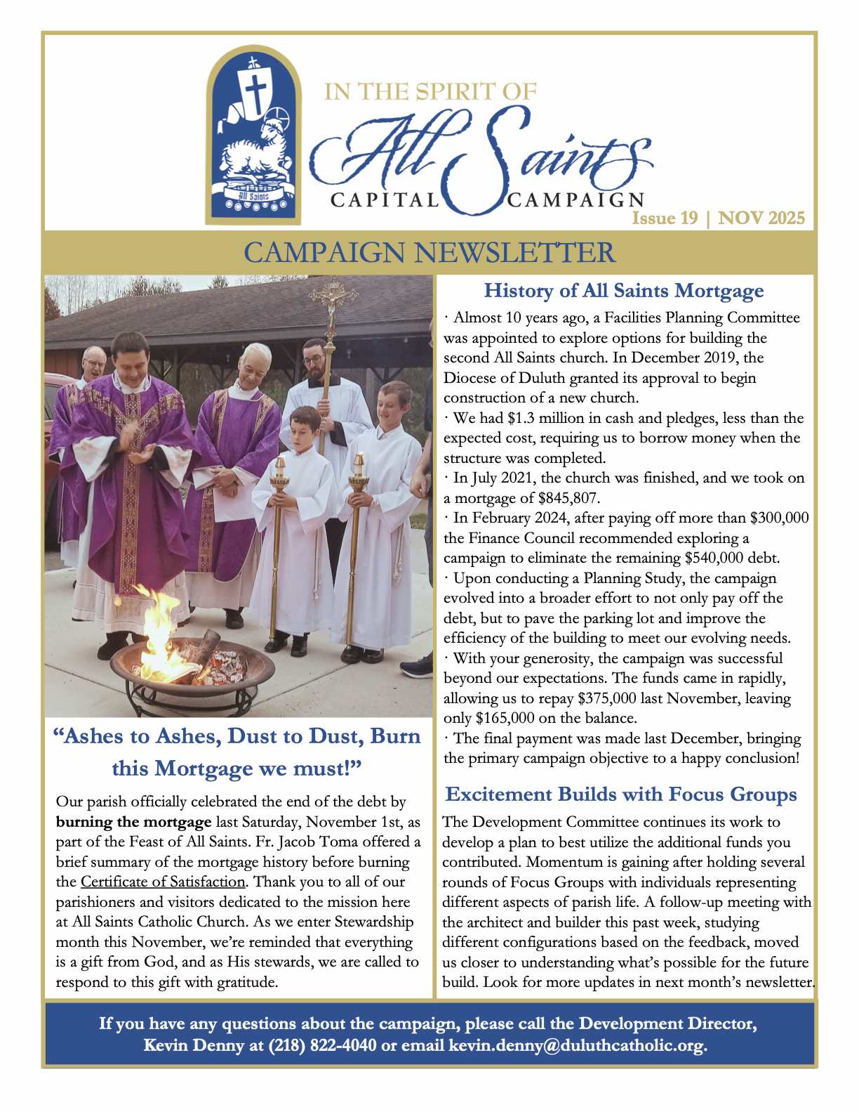 All Saints Capital Campaign - Issue 19 November 2025