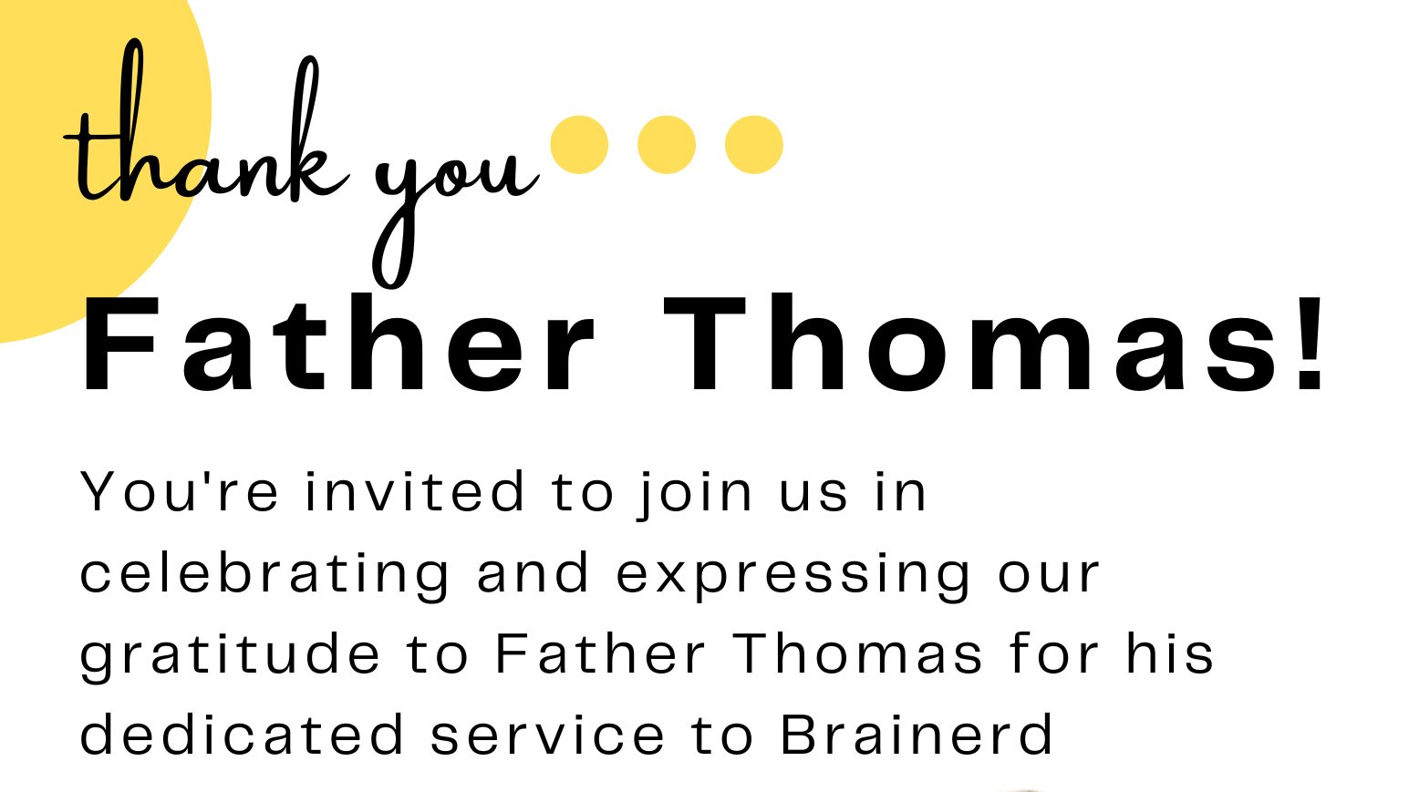Farewell Celebration for Fr. Thomas