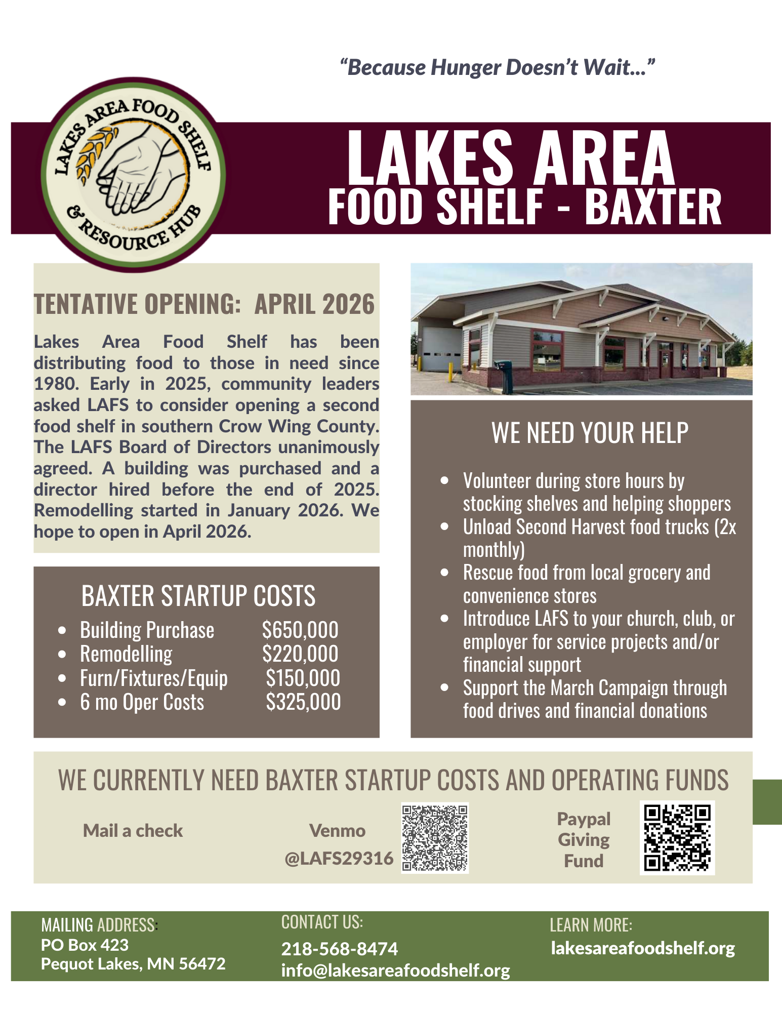 Lakes Area Food Shelf