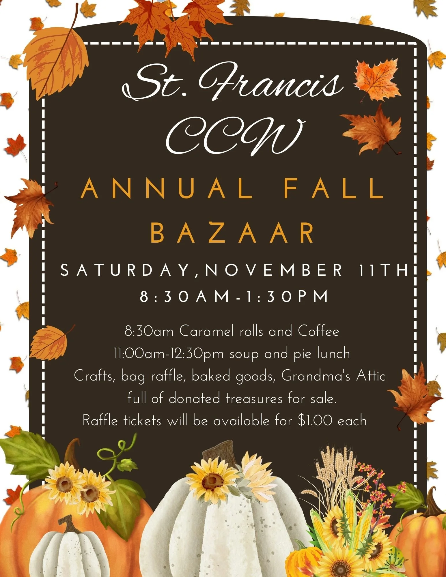 St. Francis CCW Annual Fall Bazaar — Brainerd Catholic