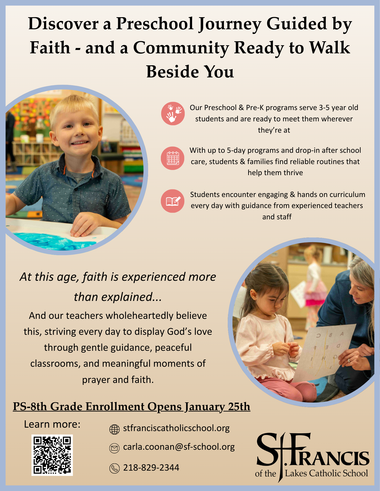 Saint Francis Of The Lakes School Enrollment Now Open!