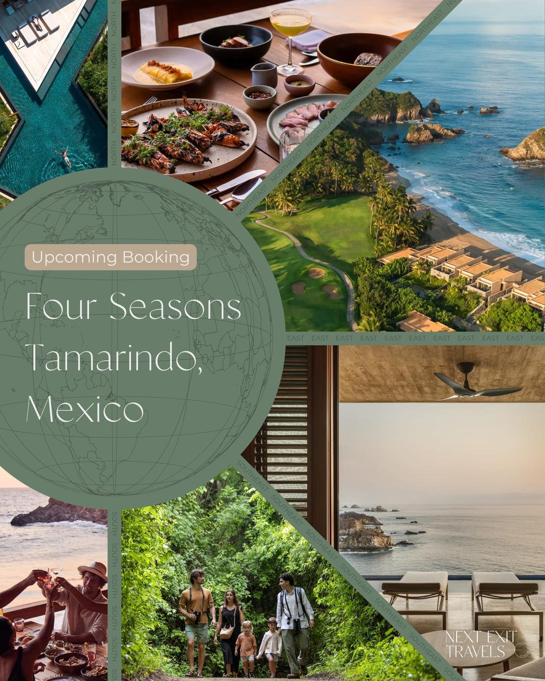 🚨 Upcoming Booking Alert 🚨 Four Seasons Resort Tamarindo 🇲🇽 had us swooning from the very first inquiry.

@fstamarindo is built into the cliffs of a private nature reserve on Mexico&rsquo;s Pacific coast, and it&rsquo;s hands-down one of the most