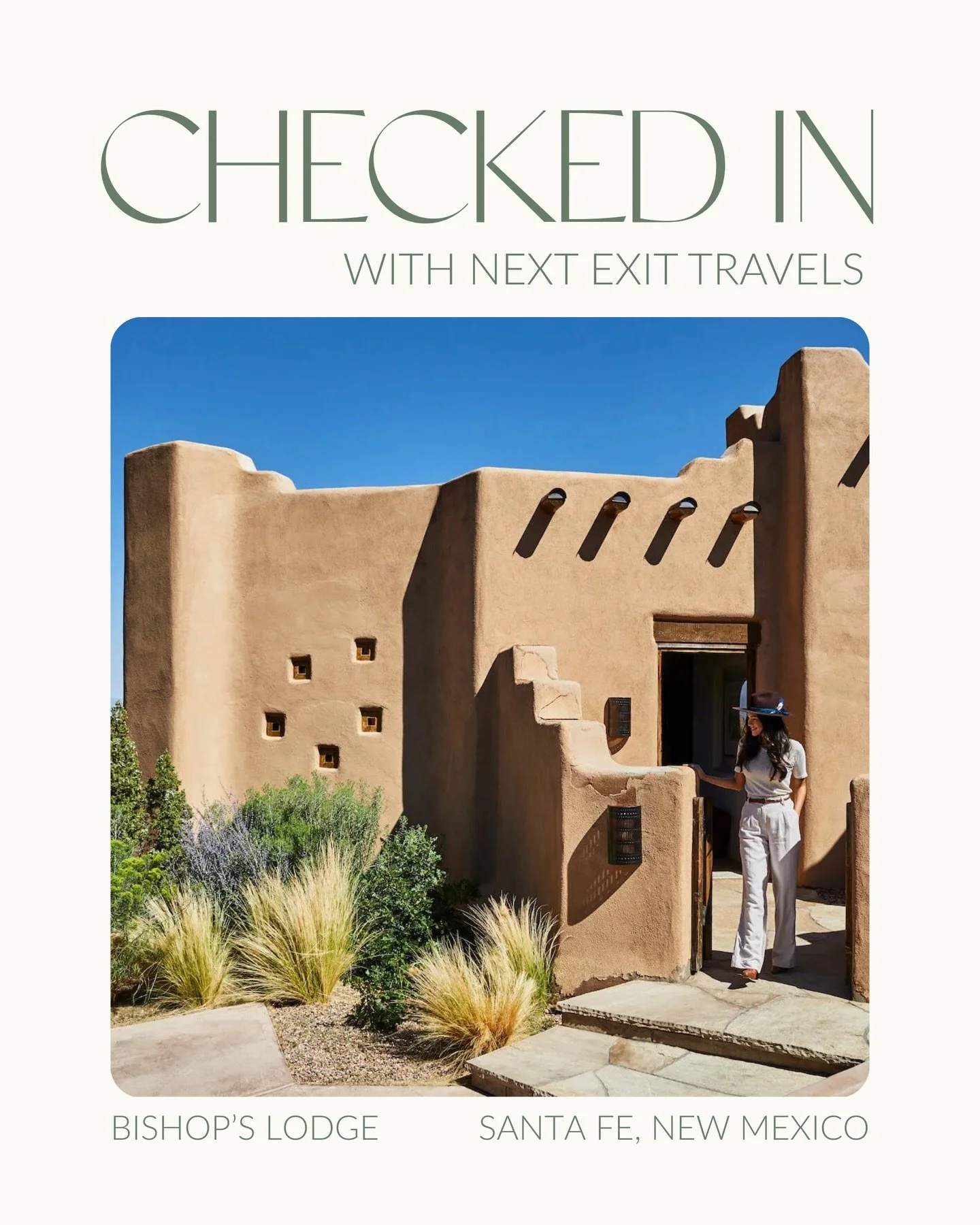 Some trips are about seeing everything.

This one is about slowing down and feeling somewhere.

For a multi-generational spring getaway, we chose @bishopslodgeauberge very intentionally. Here&rsquo;s why:

✨A true sense of place
This is Santa Fe in i