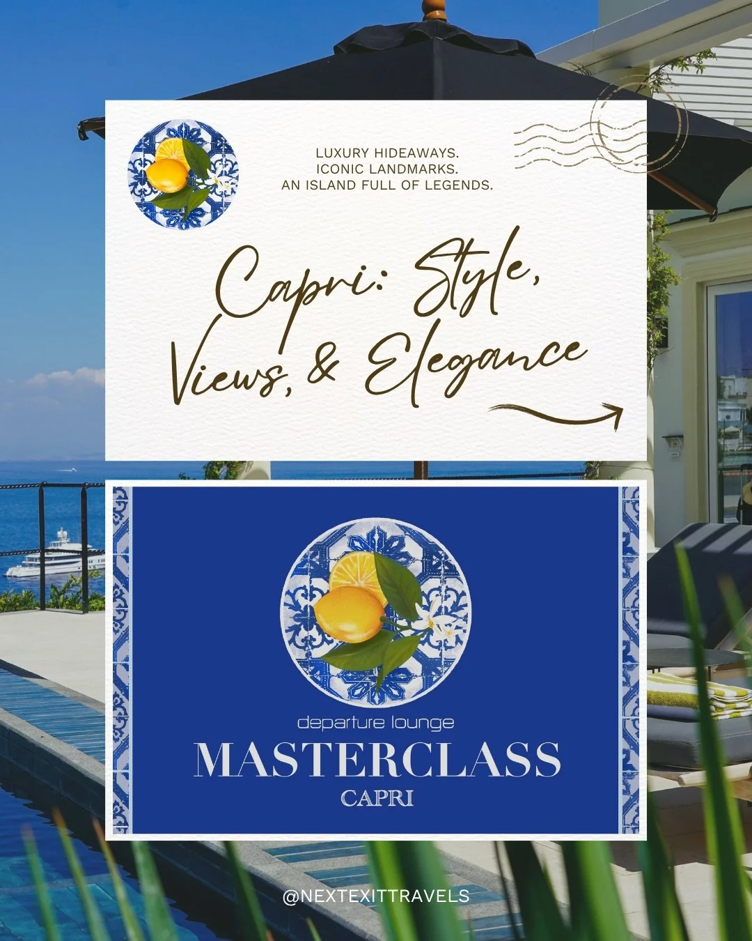 Next stop: Capri ✨

The second chapter of our MasterClass, and arguably the one everyone thinks they know&hellip; until you experience it properly.

We&rsquo;re spending the next few days getting behind the scenes at some of the island&rsquo;s most i