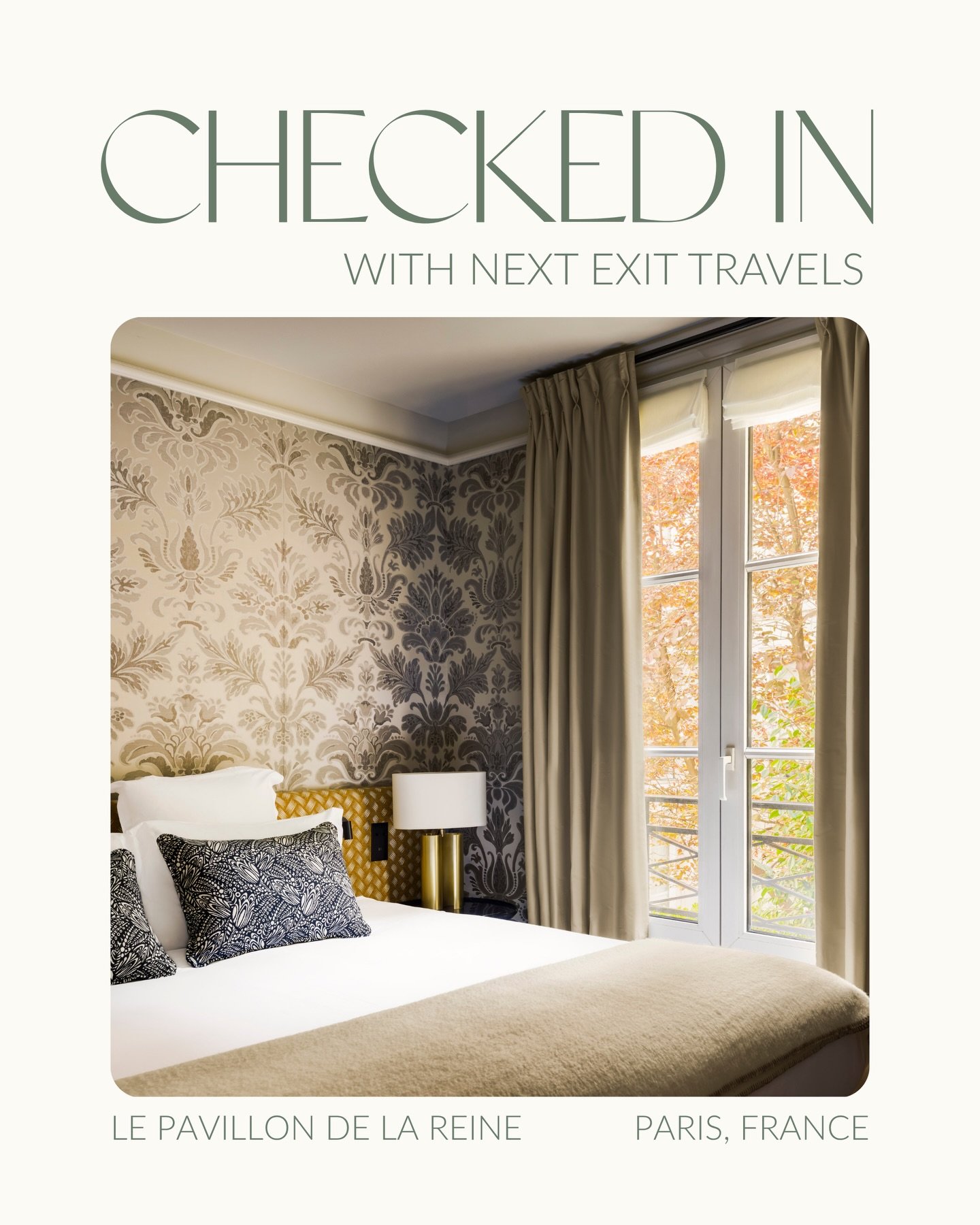 When the trip makes it out of the group chat actually&hellip;this is where we check in. 🇫🇷✨

For this girls trip to Paris, we chose @pavillon_de_la_reine &mdash;and not by accident.

Tucked just off Place des Vosges in the Marais, it gives you that