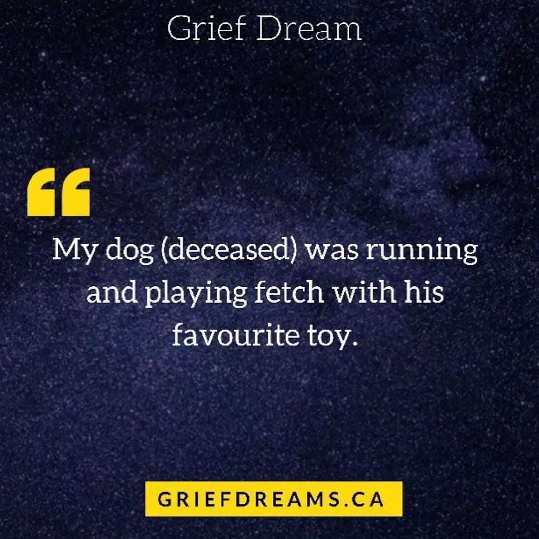 Grief Dreams Do you dream of the deceased?