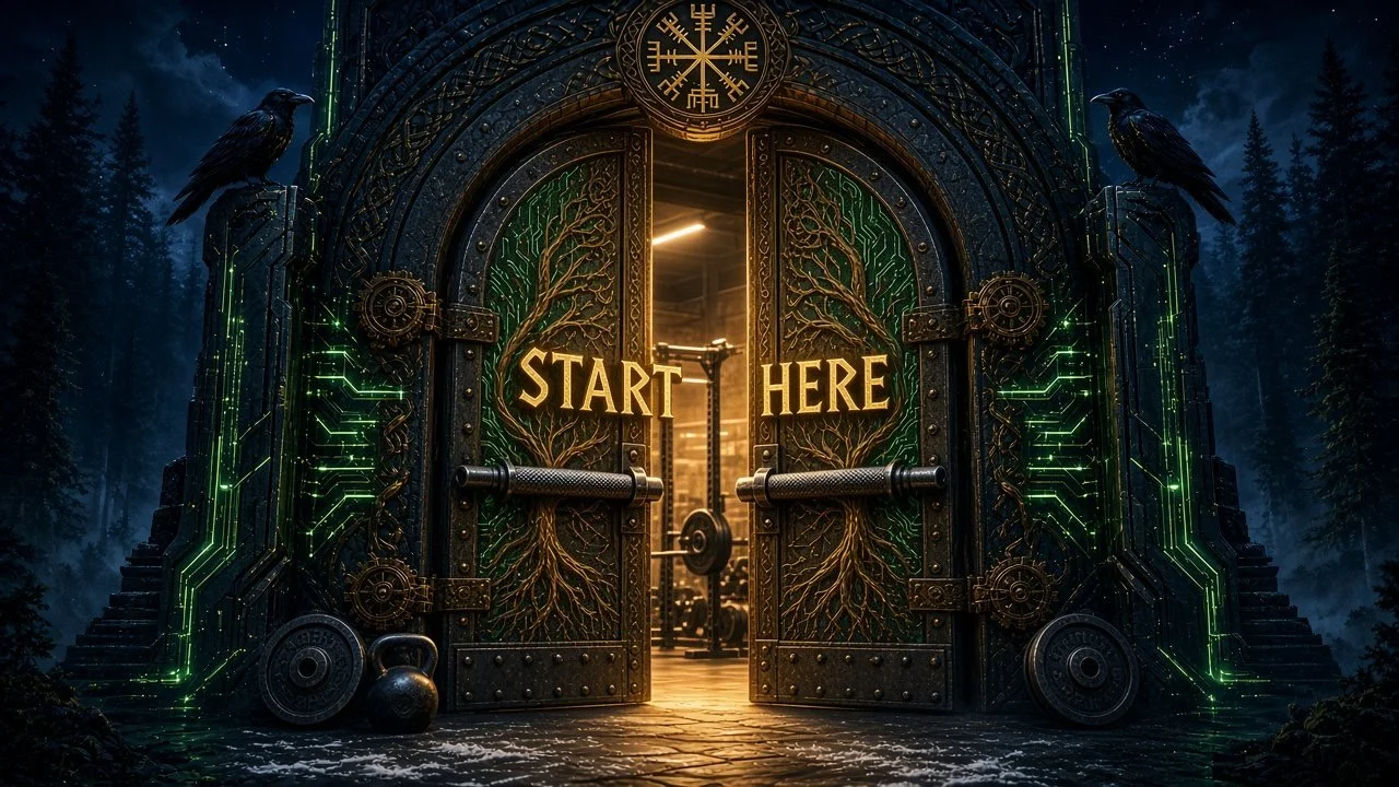 Fire & Ice Wellness gym gate entrance, START HERE
