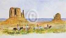 Trail Ride In The Valley ©
Watercolor On 100% Rag Paper
14"w x 8"h Painting