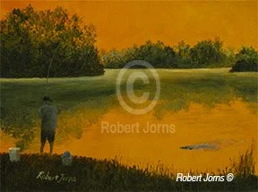 Early Morning Fisherman ©
Oil On Canvas
12"w x 9"h Painting