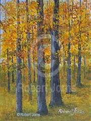 Fall Yellow Brown Trees ©
Acrylic On Linen Panel
6"w x 8"h Painting