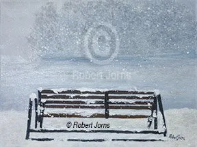 Too Much Snow To Enjoy The Bench ©
Oil On Canvas
16"w x 12"h Painting