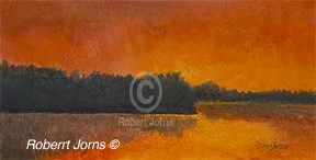 Red April Lake Sunrise ©
Oil On Panel
12"w x 6"h Painting