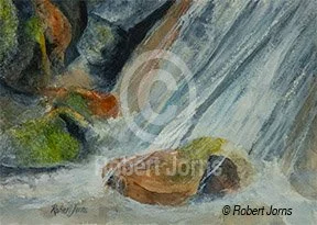 Red Rock Waterfall ©
Watercolor On 100% WC Paper
14"w x 10"h Painting