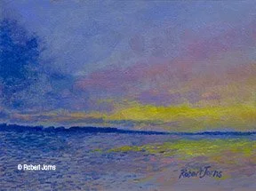 Sunset Over Water ©
Acrylic On Copper
8w" 6h" Painting
Framed