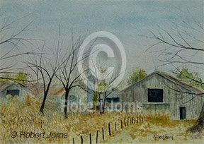 Broken Farm ©
Watercolor On 100% Rag WC Paper
14"w x 10"h Painting

