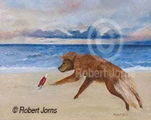 Chasing Retrieving The Ring ©
Oil On Canvas
20"w x 16"h Painting