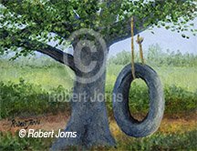 Lonely Tire Swing ©
Acrylic On Canvas
8" w x 6"h Painting