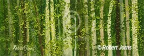 Late Spring Trees - April ©
Gouache On 100% Rag WC Paper
10"w x 4" h Painting