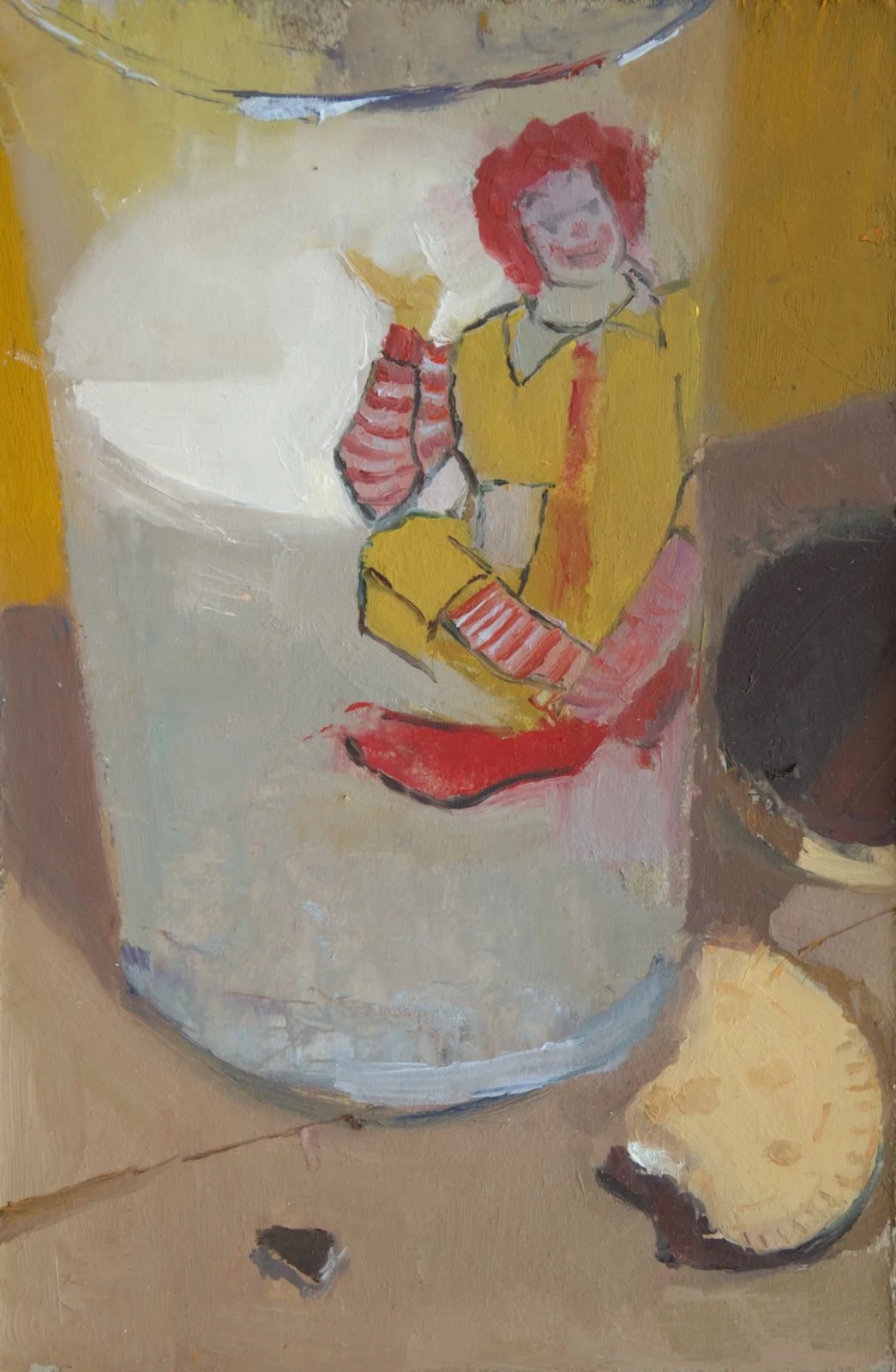 Childhood Snack,
6” x 4”,
oil on panel (framed) 
$450