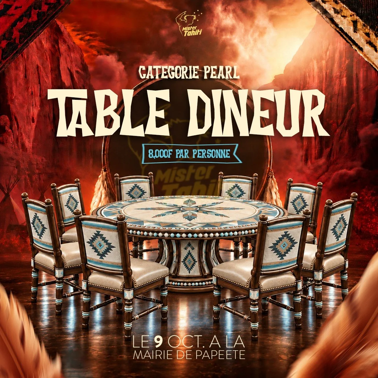 𝗣𝗟𝗨𝗦 𝗤𝗨𝗘 𝟰 𝗧𝗔𝗕𝗟𝗘𝗦 𝗣𝗘𝗔𝗥𝗟 ✨

La cat&eacute;gorie PEARL arrive elle aussi sur ses derni&egrave;res disponibilit&eacute;s.
Il ne reste plus que 4 tables PEARL pour profiter de l&rsquo;&eacute;lection Mister Tahiti 2026 confortablement 