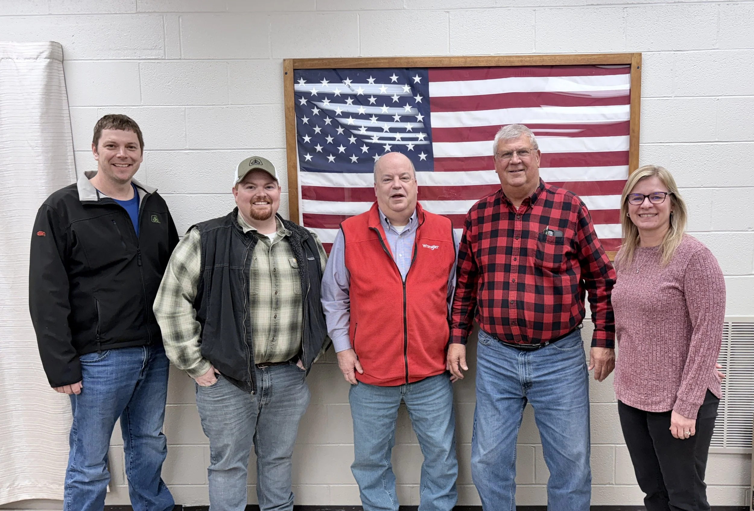 Township Officials pictured left to right: Brent Bodey, Josh Nutter, Shad Ridenour, Dale Brown, Jill Foos
