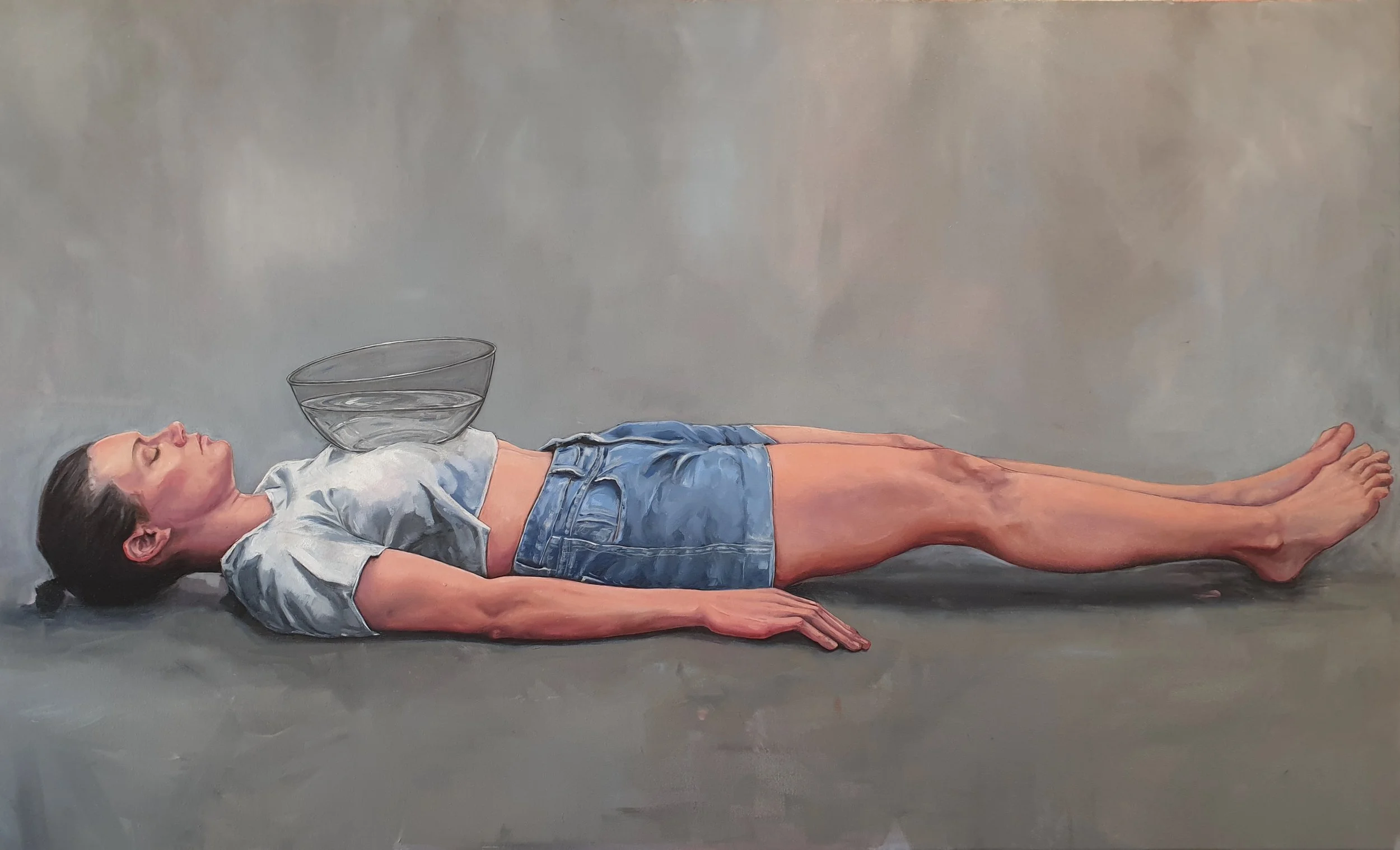 Holding still holding steady, 2021, oil on canvas, 152x91cm