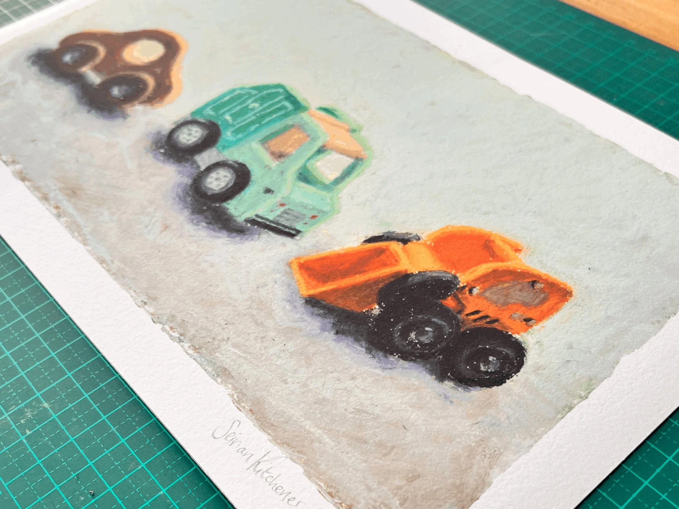 Three Wooden Toys - Fine Art Print