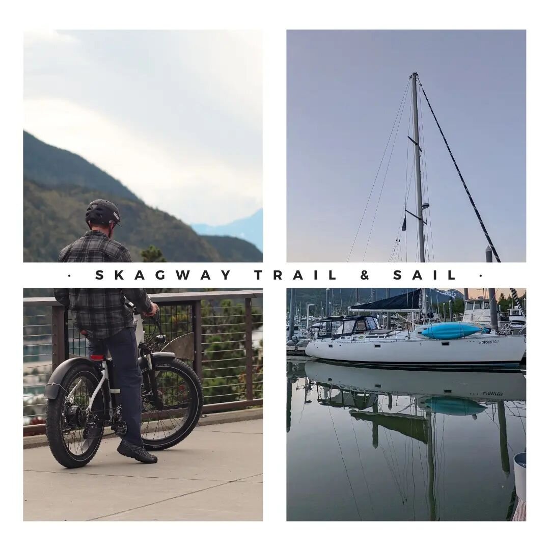 We are beyond excited to announce this epic, eco-friendly tour option in Skagway!

We have teamed up with Sail Northwest Adventures to bring you the first E-bike/sailing tour in Alaska!!

Join us for a 3 hour E-bike tour around Skagway where you will