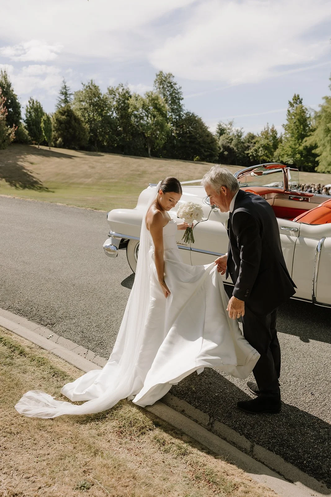 Bride and groom after the ceremony at Livi & Asher's wedding in Tasman