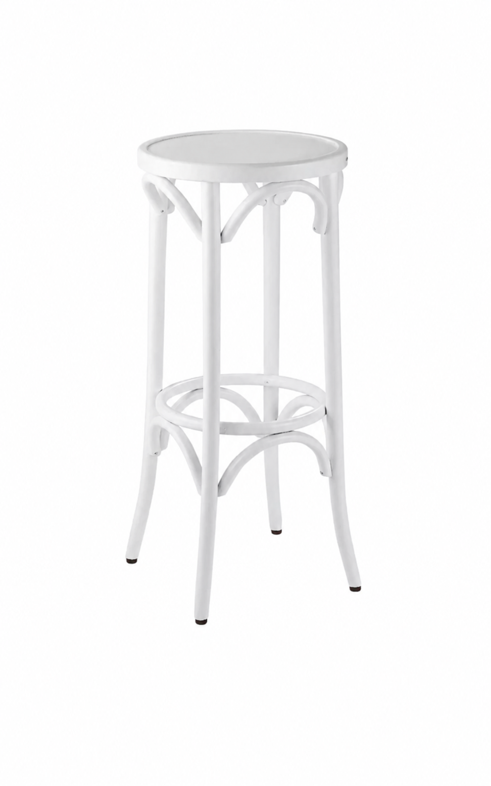 White Bentwood Stool