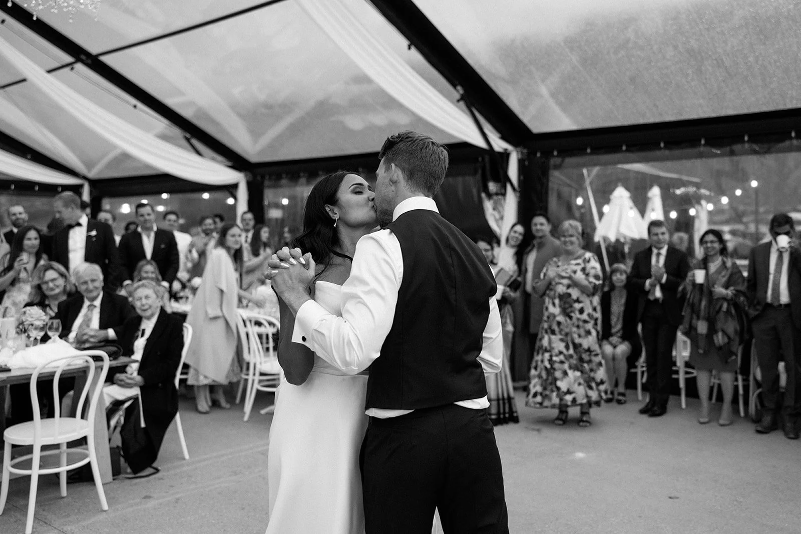 Bride and groom dancing at Nilofer & Phil's wedding at Wonder & Full Events, Queenstown