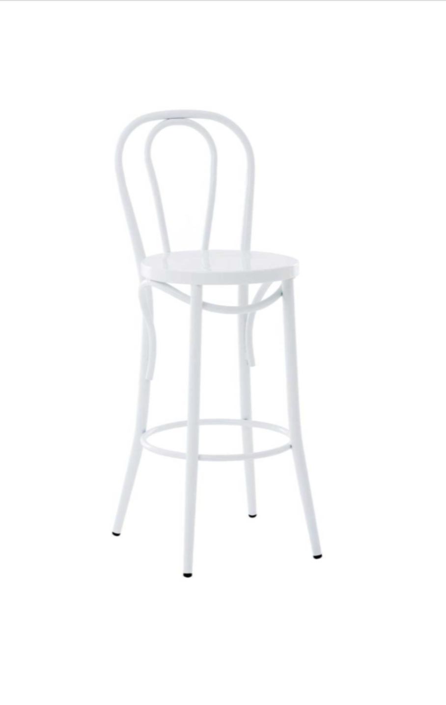 White Bentwood Bar Chair
