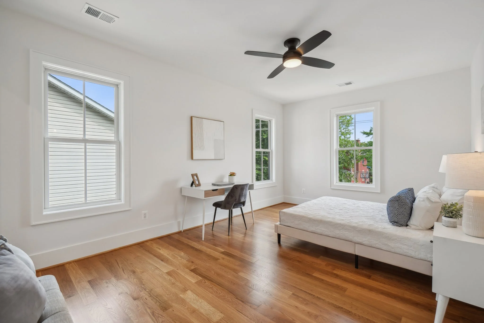 Secondary Bedroom with Ceiling Fan in Arlington, VA