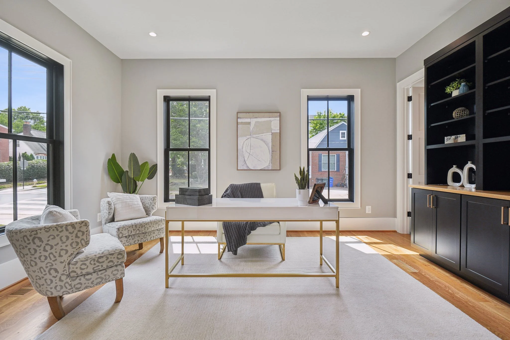 Private Study in Custom Home in Arlington, Va